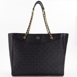 nwt Tory Burch Bryant East West Large Quilted Leather Tote